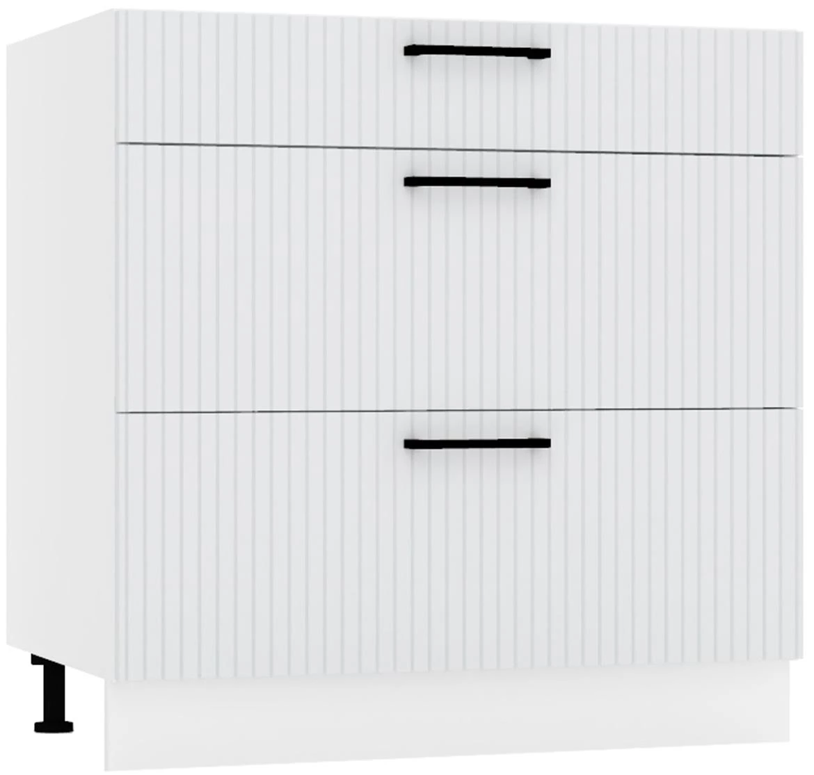 Kate d80s/3 kuhinjski element 3 fioke 80x52,4x82 cm beli