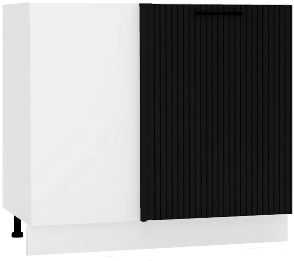Kate dnp pl ugaoni kuhinjski element  1 vrata 90x56x82 cm belo/crni