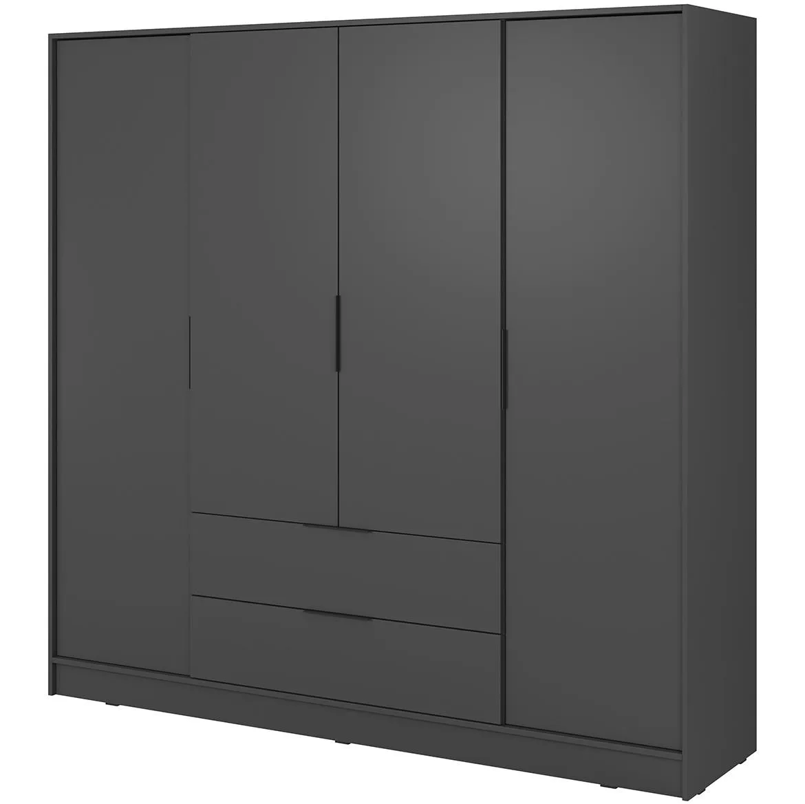 Kelly 4D ormar 206x51x200 grafit crni