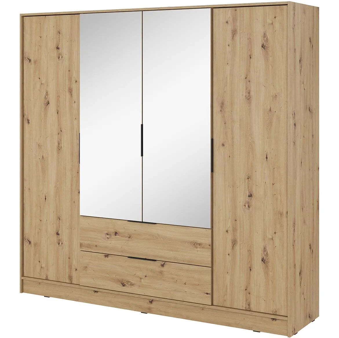 Kelly 4D ormar s ogledalom 206x51x200 artisan natur