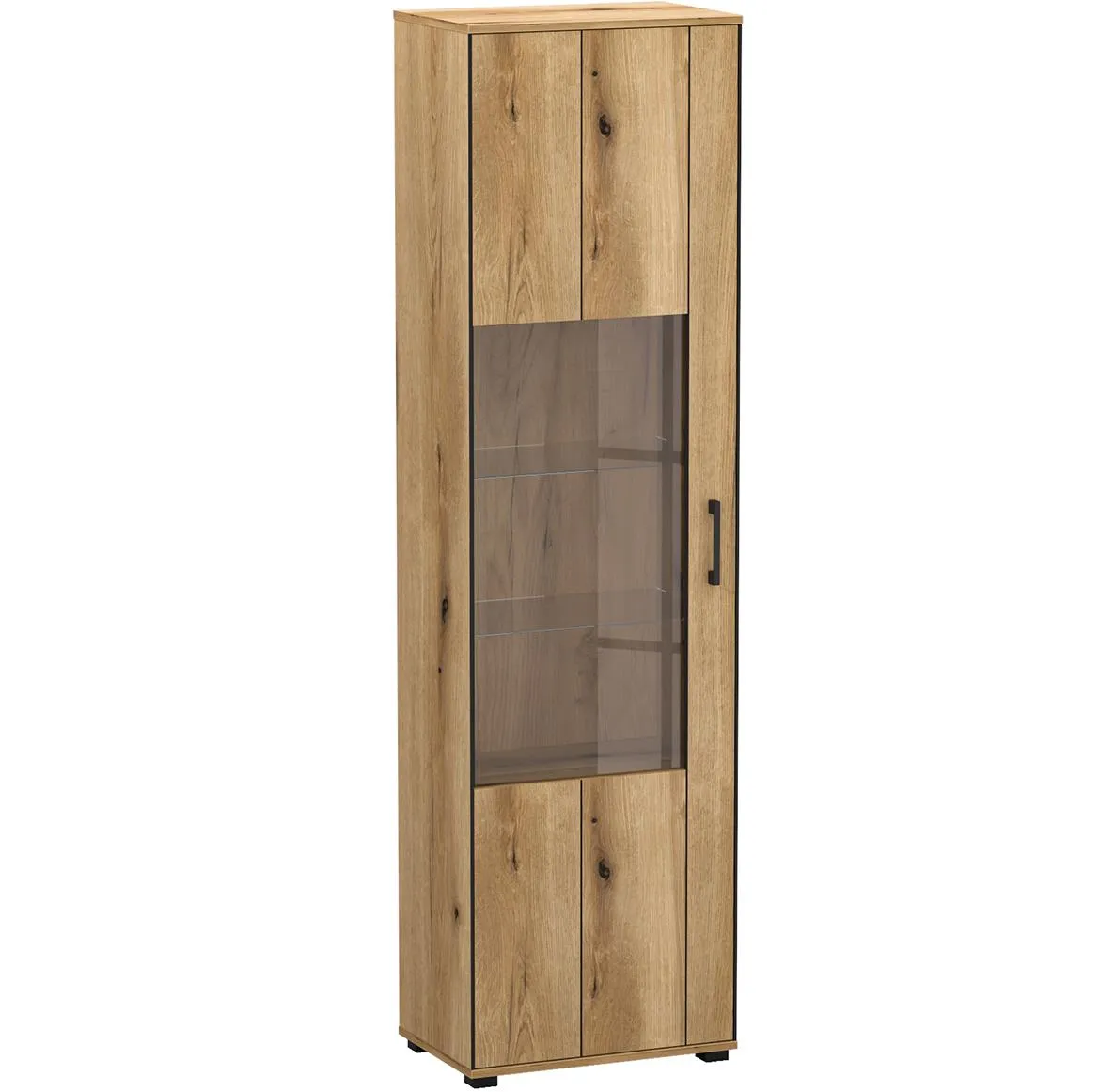Kendal A vitrina 55,8x37x202 cm evoke hrast/crna