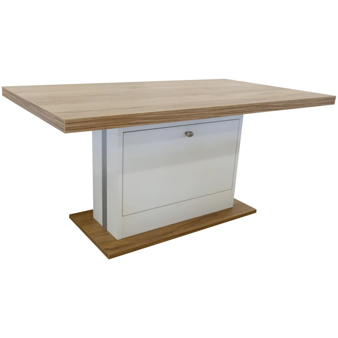 Klub sto Rosa 1 vrata 115x65x54,5 cm natur/beli