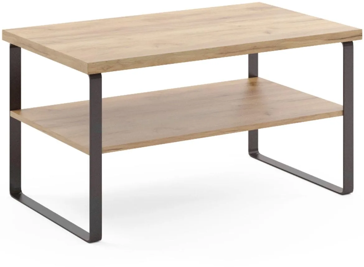 Klub sto sa policom Capri 100x60x50 cm zlatni hrast