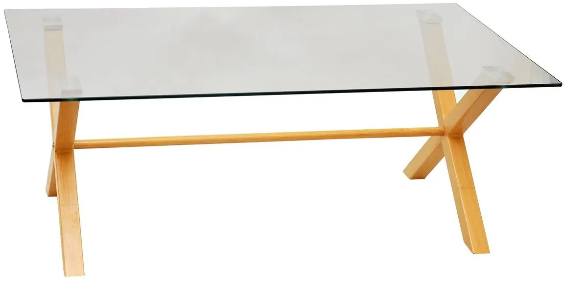 Klub sto Thor 110x65x42 cm natur/staklo
