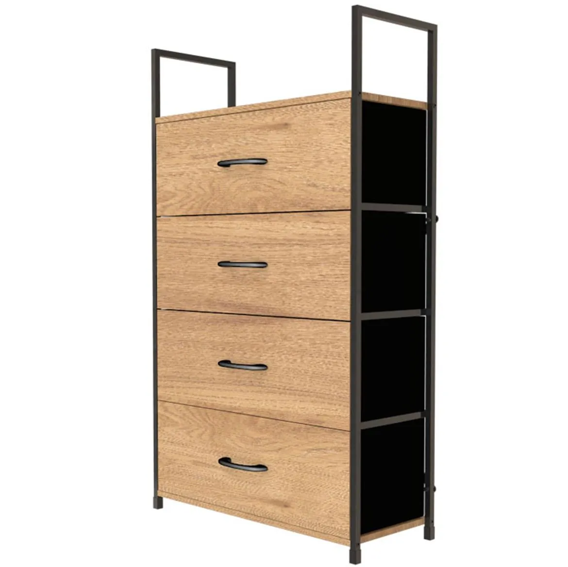 Komoda 9330 4fioke 48,6x23,5x100 natural/crna