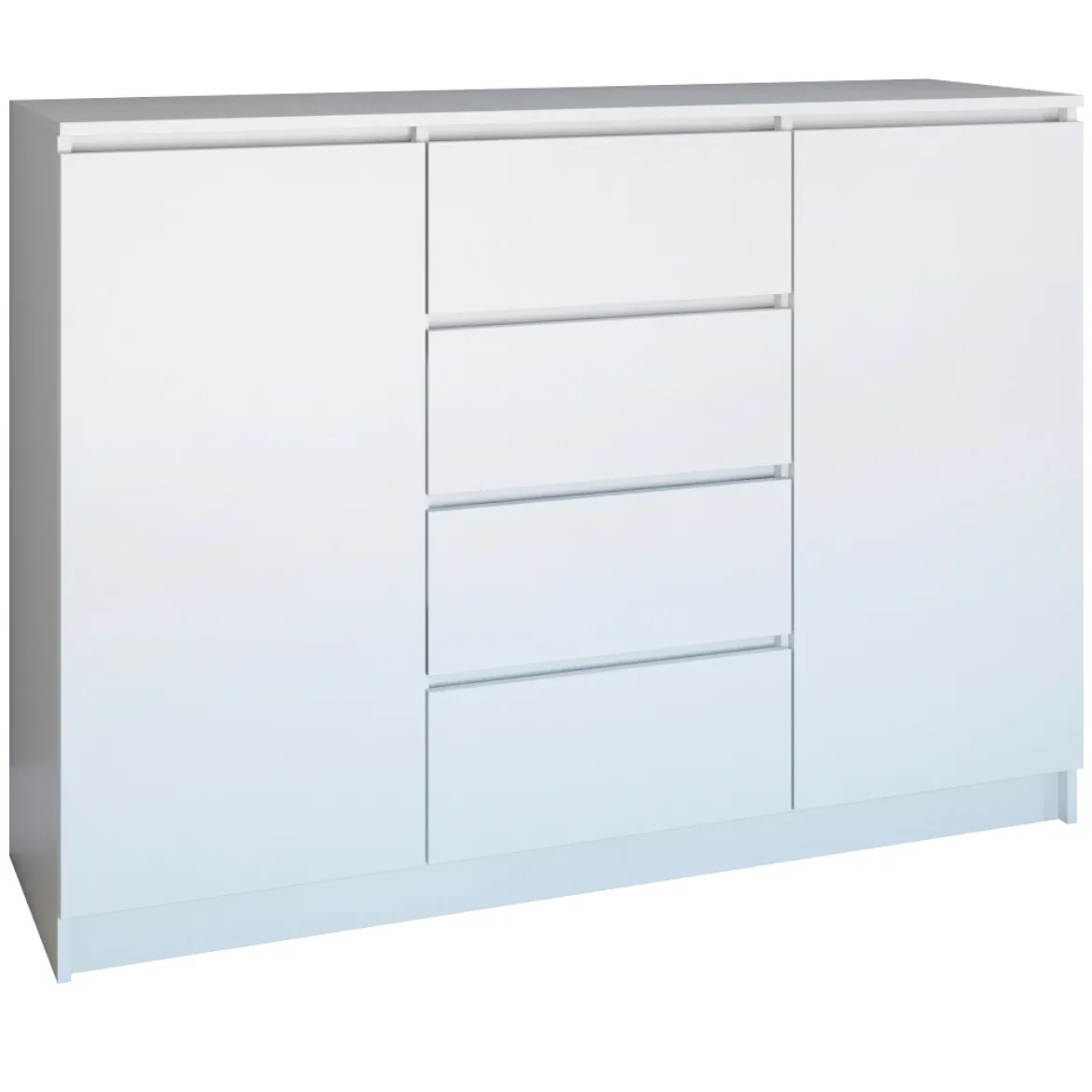 Komoda Karo 2 vrata + 4 fioke 120x40x97 cm bela