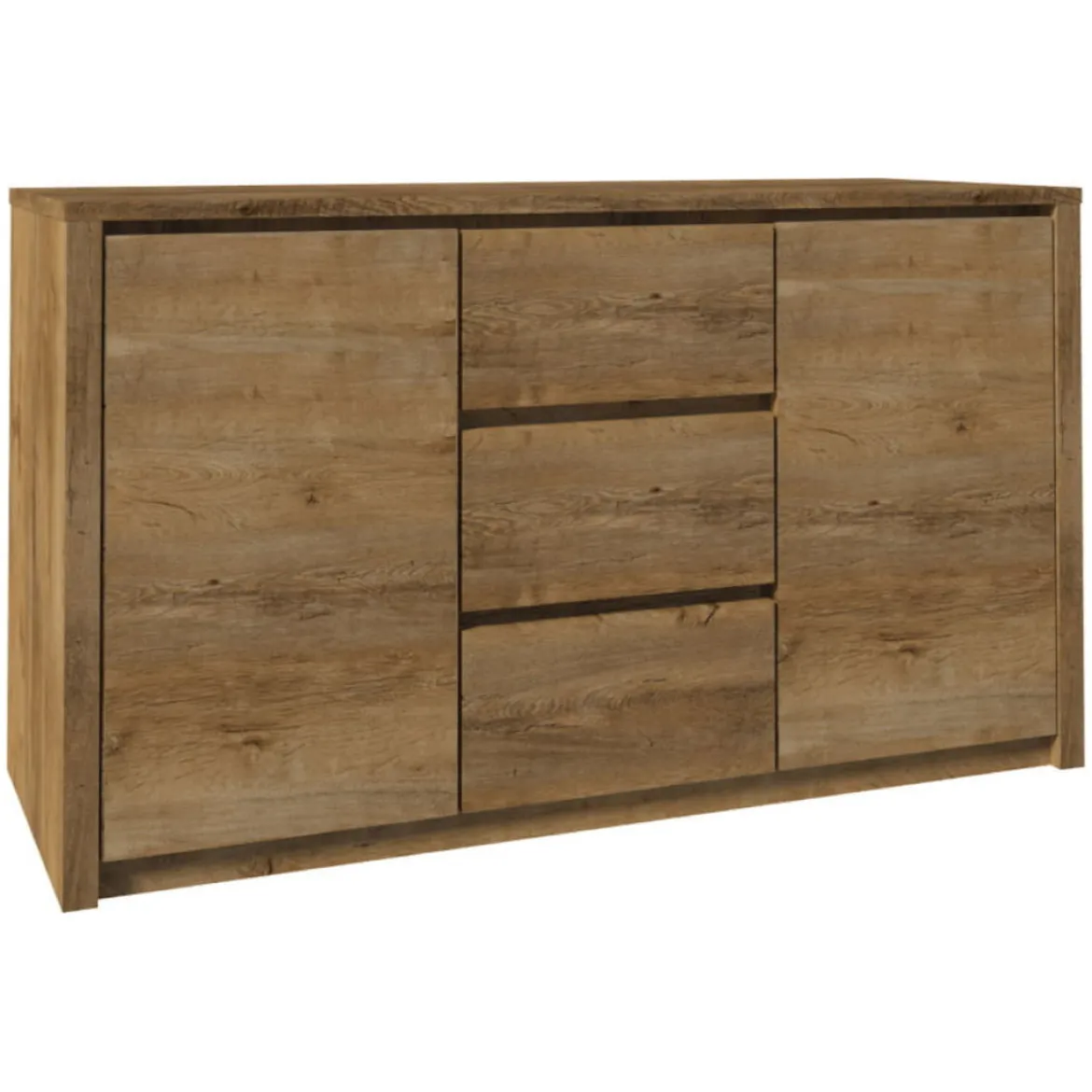 Komoda Montana 2 vrata+3 fioke 140x43x80 tamni hrast