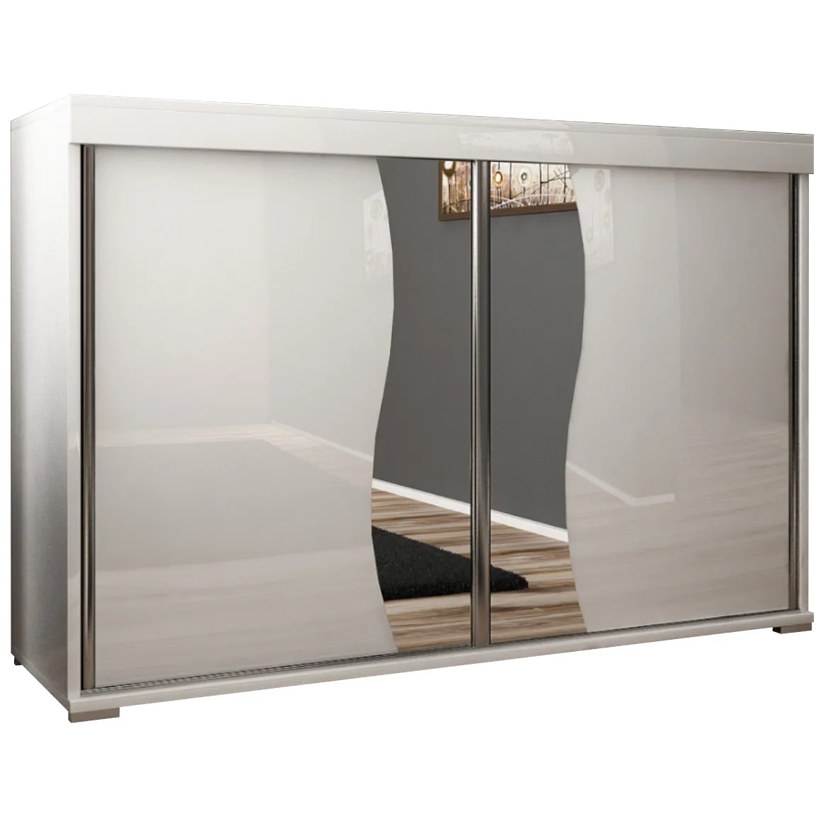 Komoda Tablet 2 vrata T2 120x45x94 cm bela