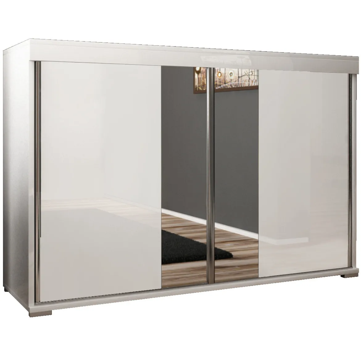 Komoda Tablet 2 vrata T3 140x45x94 cm bela