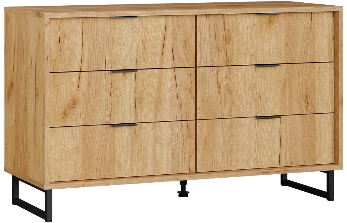 Konor Komoda s fiokama120 6s 120x40x79 natur