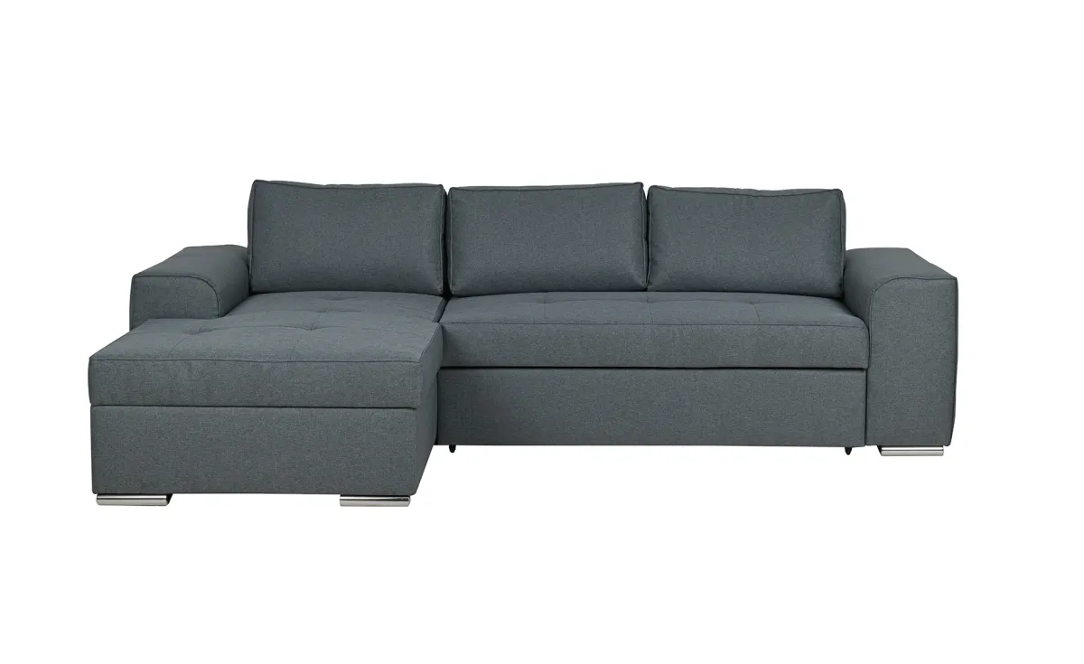 Korfu Luxe ugaona garnitura sa ležajem i prostorom za odlaganje siva leva 273x163x90cm leva