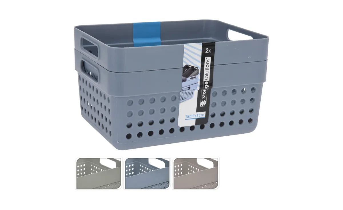 Korpa za odlaganje Aurora 16x12x8cm set 2kom više boja