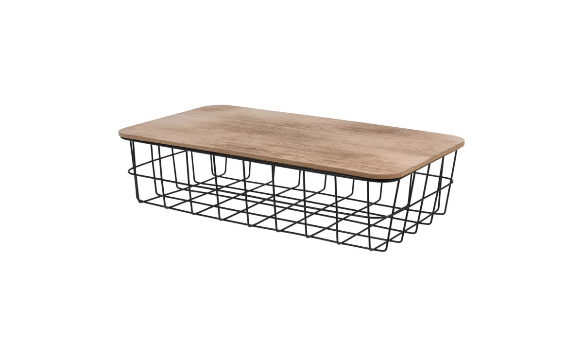 Korpa za odlaganje sa poklopcem Lisa 40x23x10cm crna