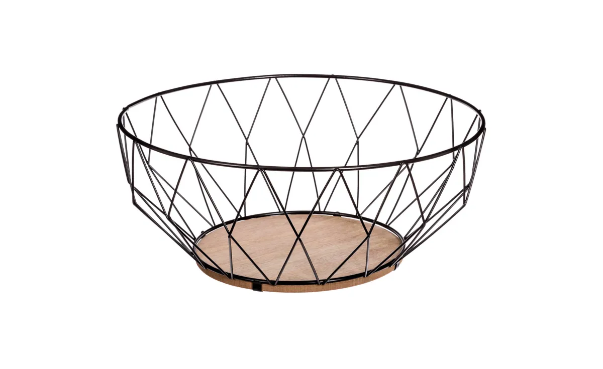Korpa za voće Diamond crna 28cm