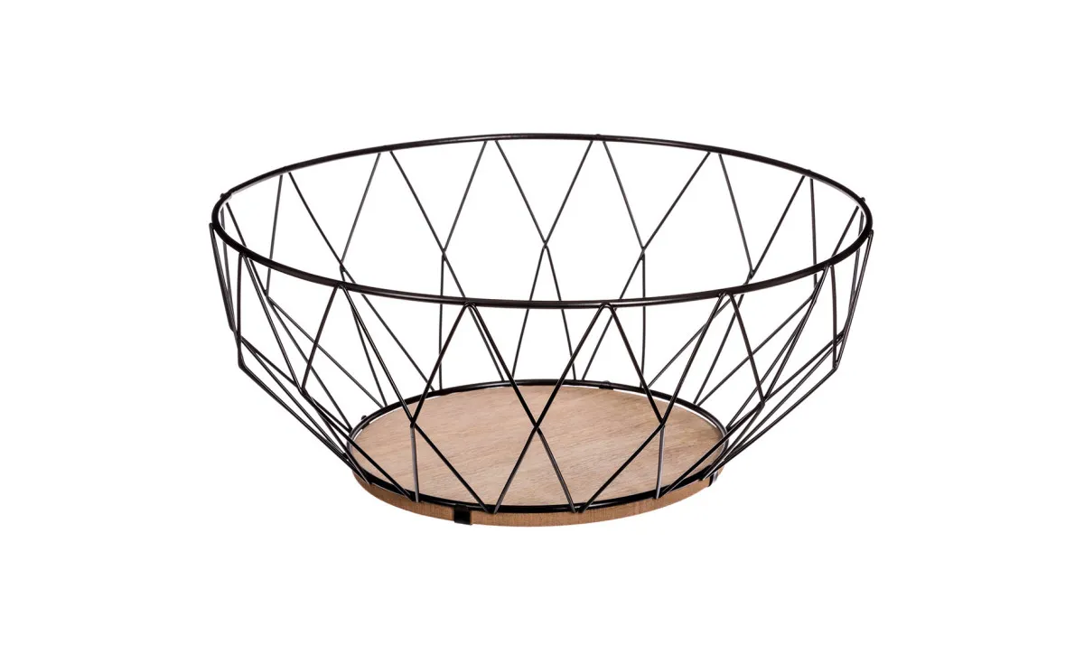 Korpa za voće Diamond crna 28cm