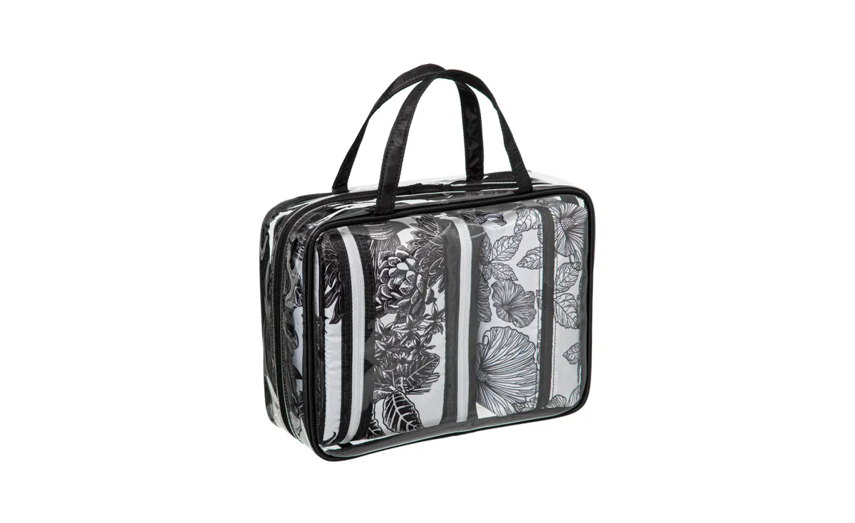 Kozmetička torbica Black Flora set 4 kom