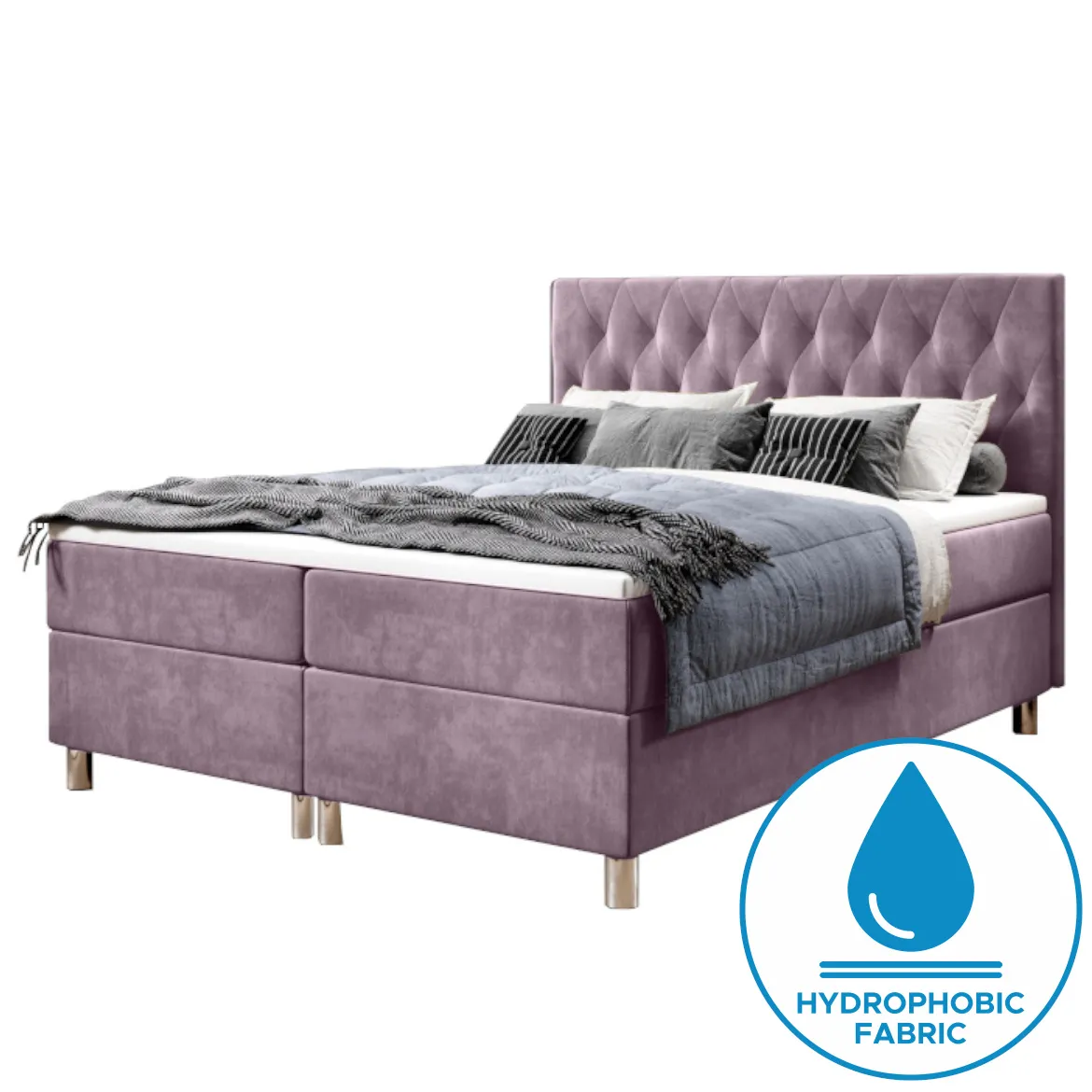 Krevet Calipso sa 2 prostora za odlaganje 160x206x110 cm roze