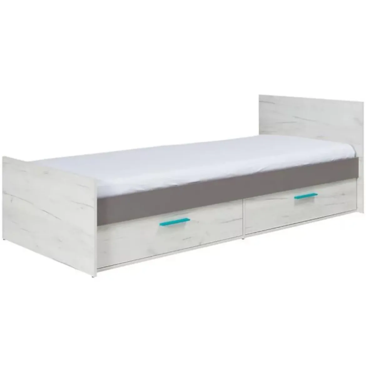 Krevet Rest 90x204x70 sivo/beli