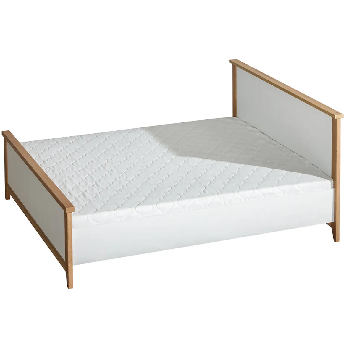 Krevet Sven sa podnicom 170x209,3x95 bela/natur