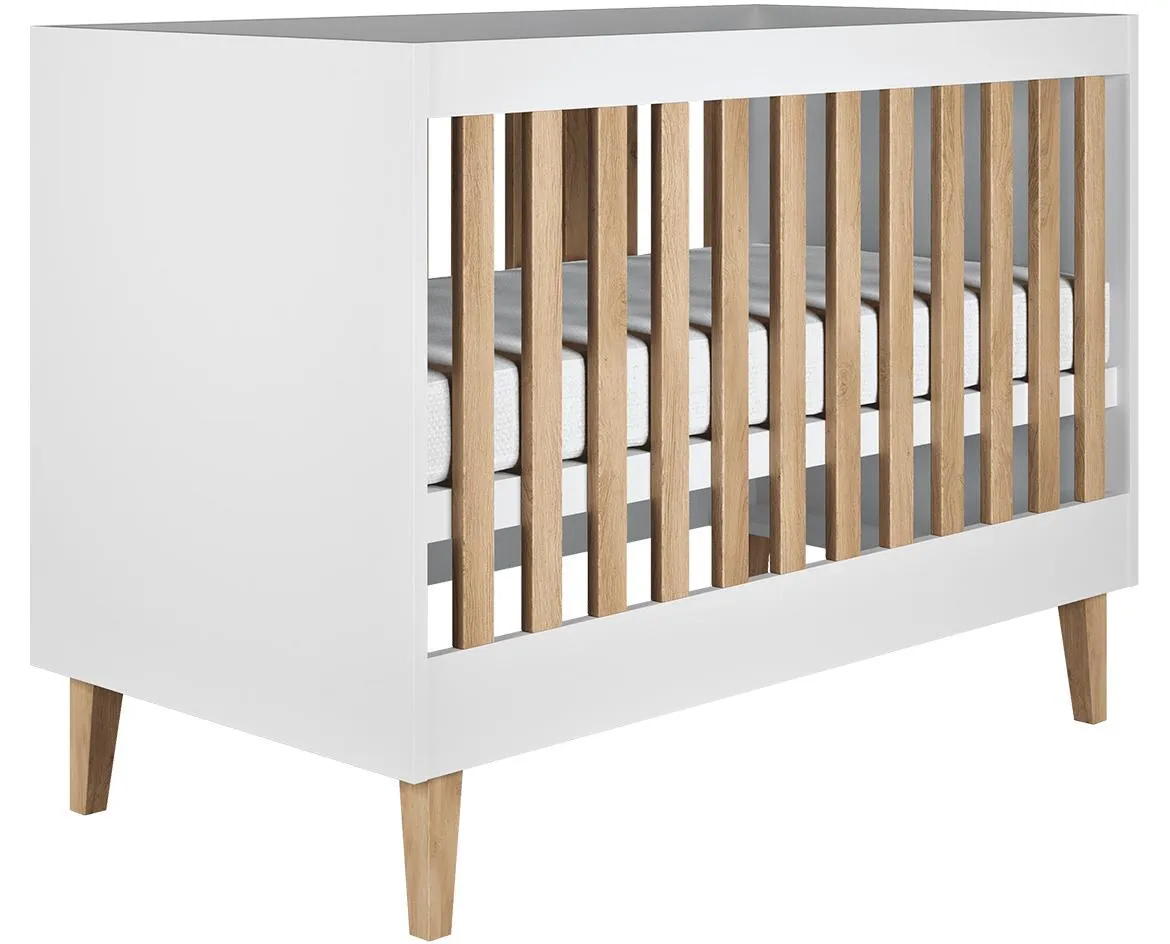 Kubi krevetac za bebe 66x124x90 cm beli/natur