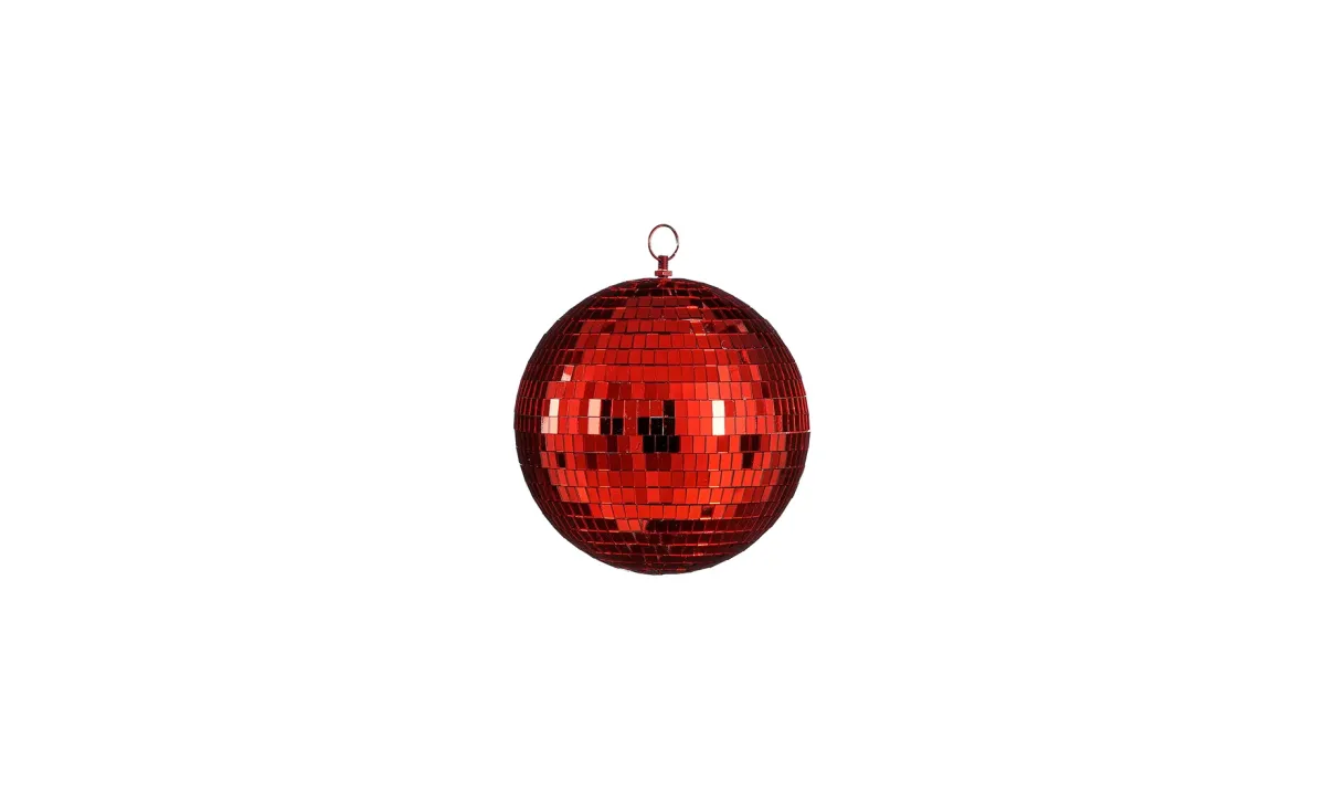 Kugla Mirror ball 20cm crvena