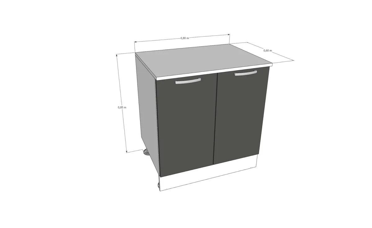 Kuhinja Klara donji element 2 vr. 80x60x85cm