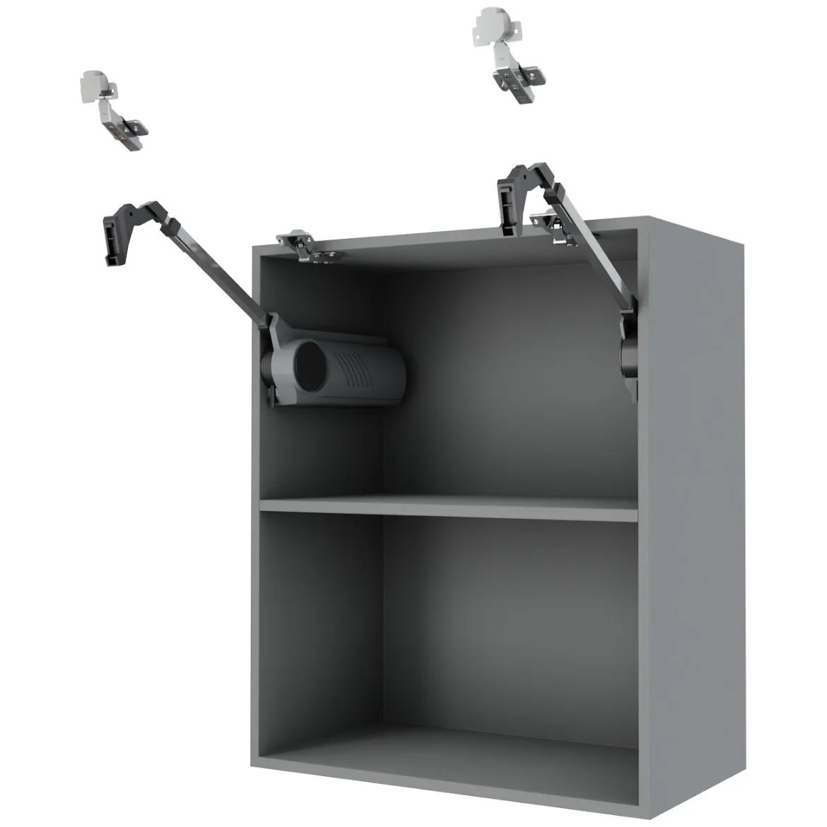 Kuhinjski element gornji za otklopna vrata W8b 60 cm siva