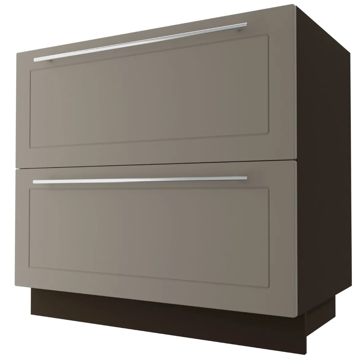 Kuhinjski element Quantum D2M / 90 bež mat / braon