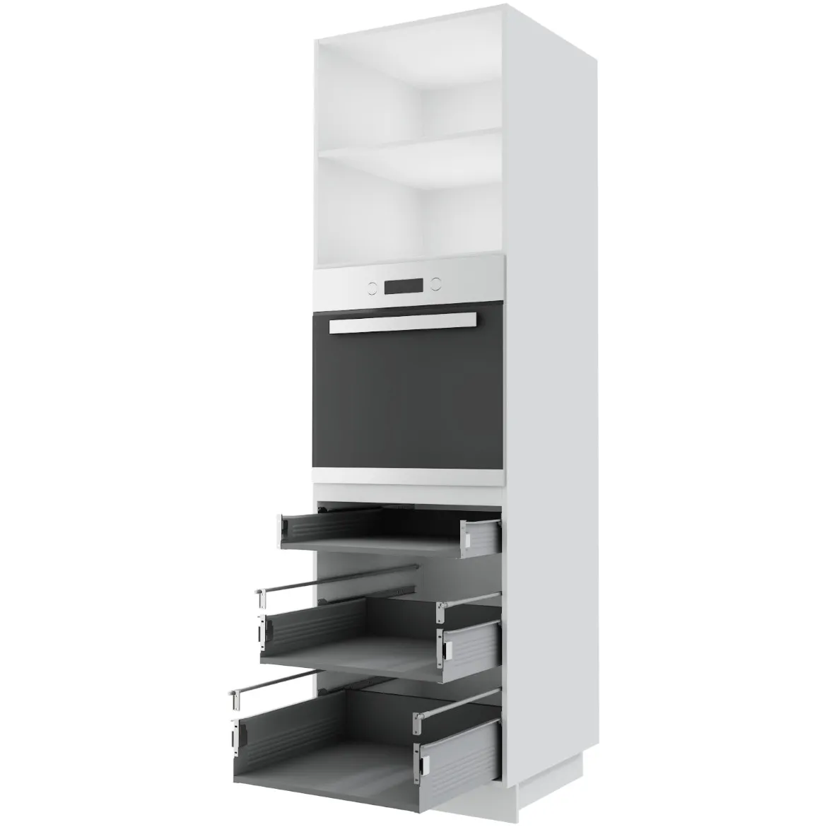 Kuhinjski element visoki za rernu 3 fioke 60 cm bela