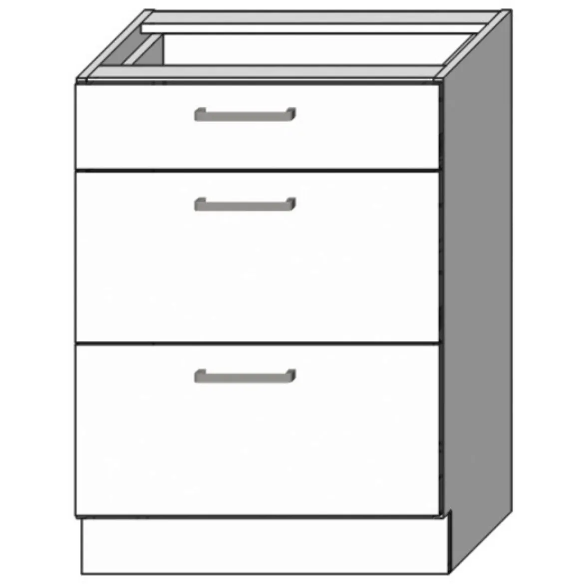 Kuhinjski element Vita D60S3 bela sjaj