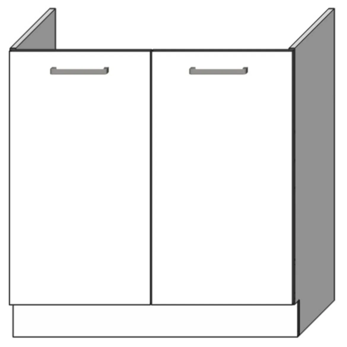 Kuhinjski element Vita D8OZL bela sjaj