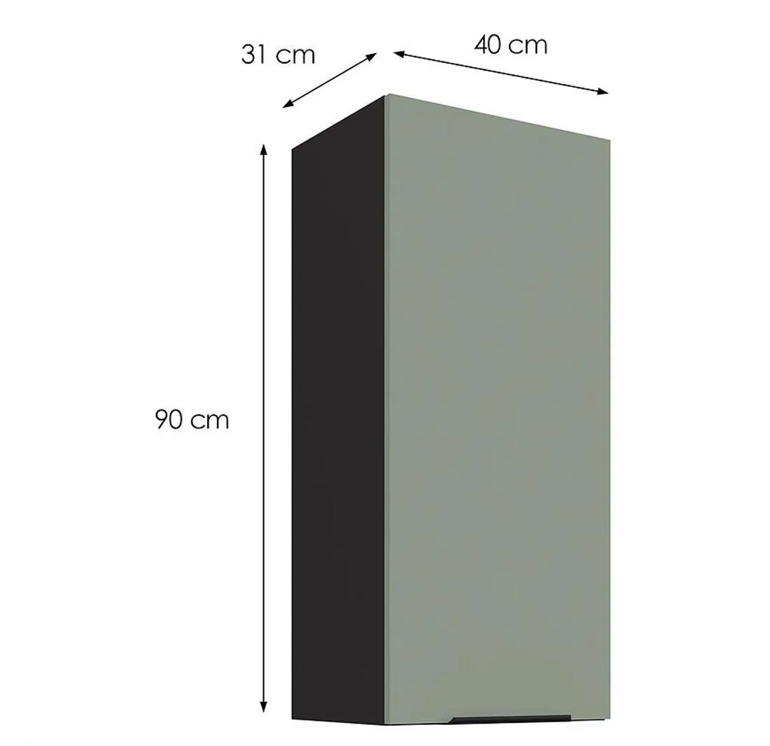 Kuhinjski ormar Aria-SA/BL protiv otisaka prsti?u 40G-90 1F