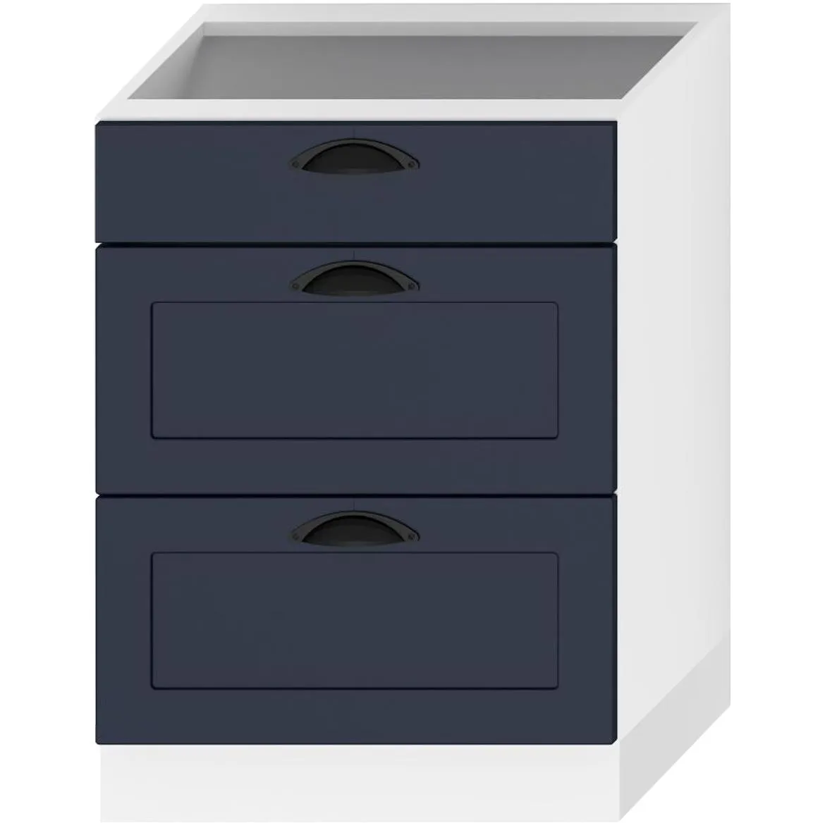 Kuhinjski ormaric Adele D60s / 3 Granat Mat / Bela