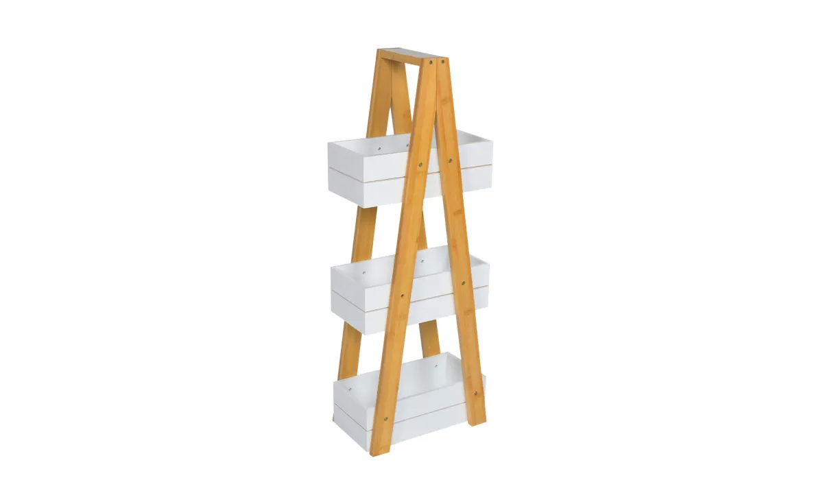 Kupatilski stalak sa 3 police Lora 30x18x81cm beli