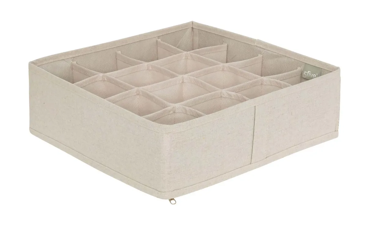 Kutija organizator sa 16 pregrada Vanilla 31x31x10cm bež