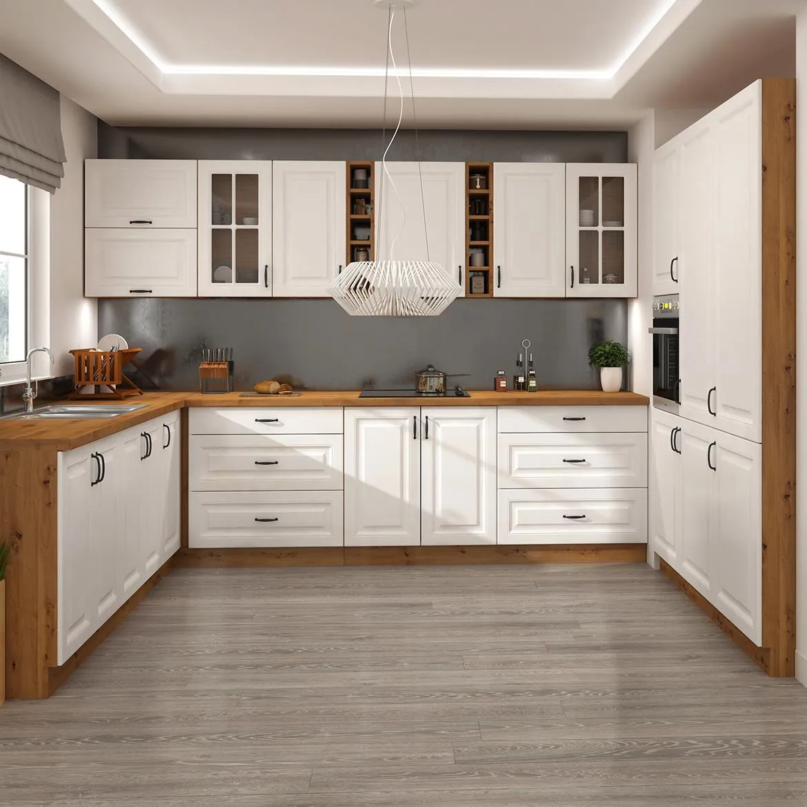 Kutna kuhinja Stilo 300x265x180x210