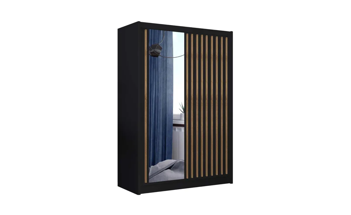 Ladder klizni ormar 150x61x215 cm crna