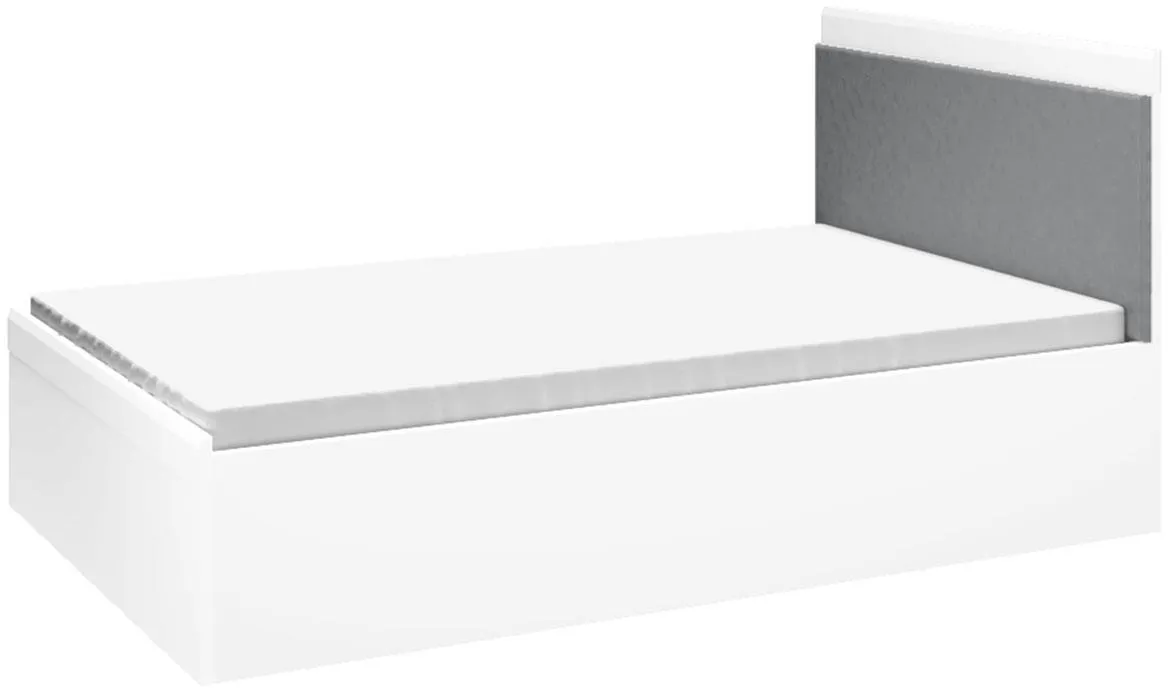 Lahti 15 krevet bez podnice 127x208x100 cm belo/sivi