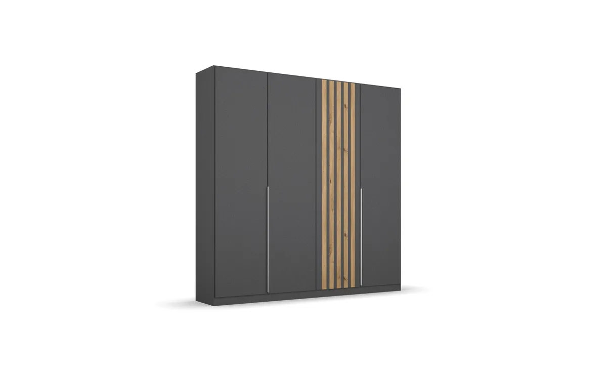 Lamella ormar 4 vrata 181x54x210 cm artisan hrast/tamno sivi