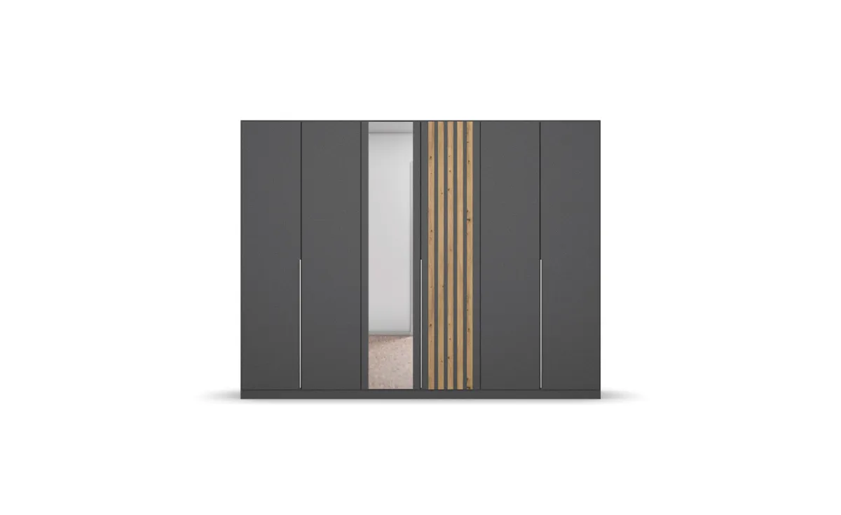 Lamella ormar 6 vrata/ogledalo 271x54x210 cm