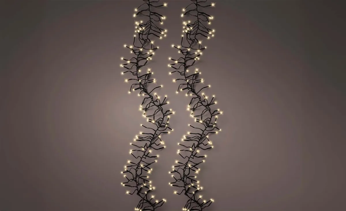 Lampice cluster 7m 768led black/soft gold