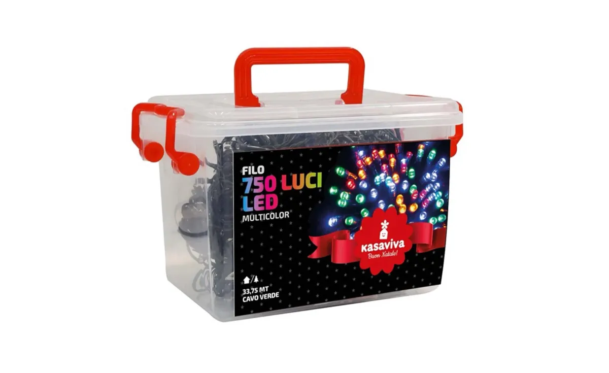 Lampice multicolor 37.75m 750led in box green/multicolor