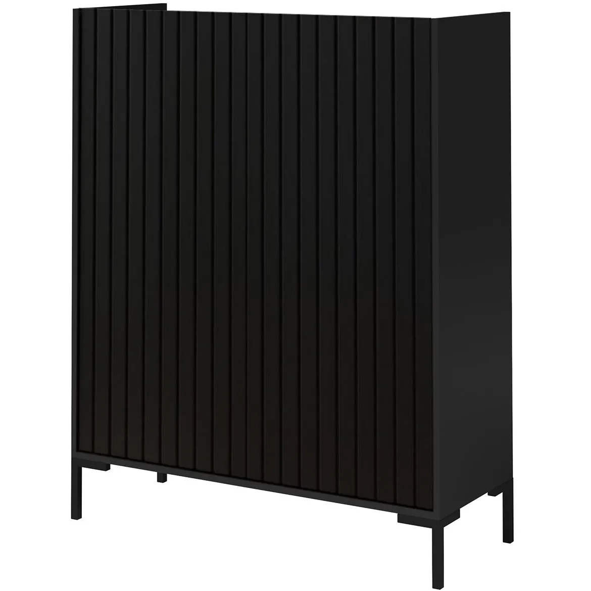Lando 1 komoda 2 vrata 100x40x125 cm crna