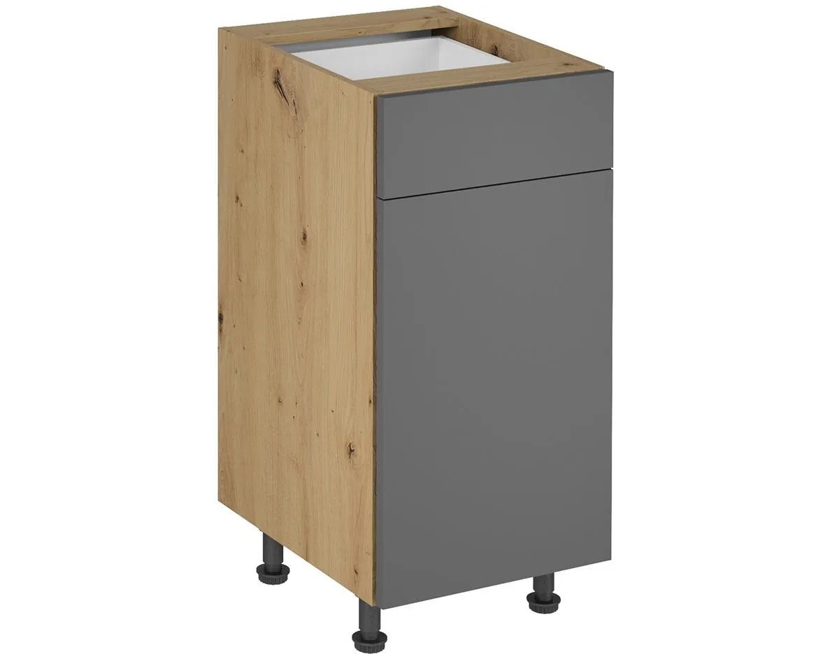 Langen d40s1 kuhinjski element 1 vrata+1 fioka 40x47x82 cm natur (artisan hrast)/sivi