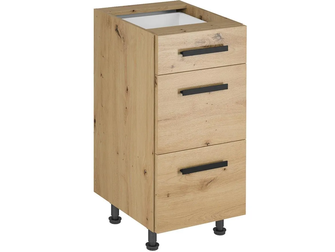 Langen d40s3 kuhinjski element 3 fioke 40x47x82 cm natur (artisan hrast)