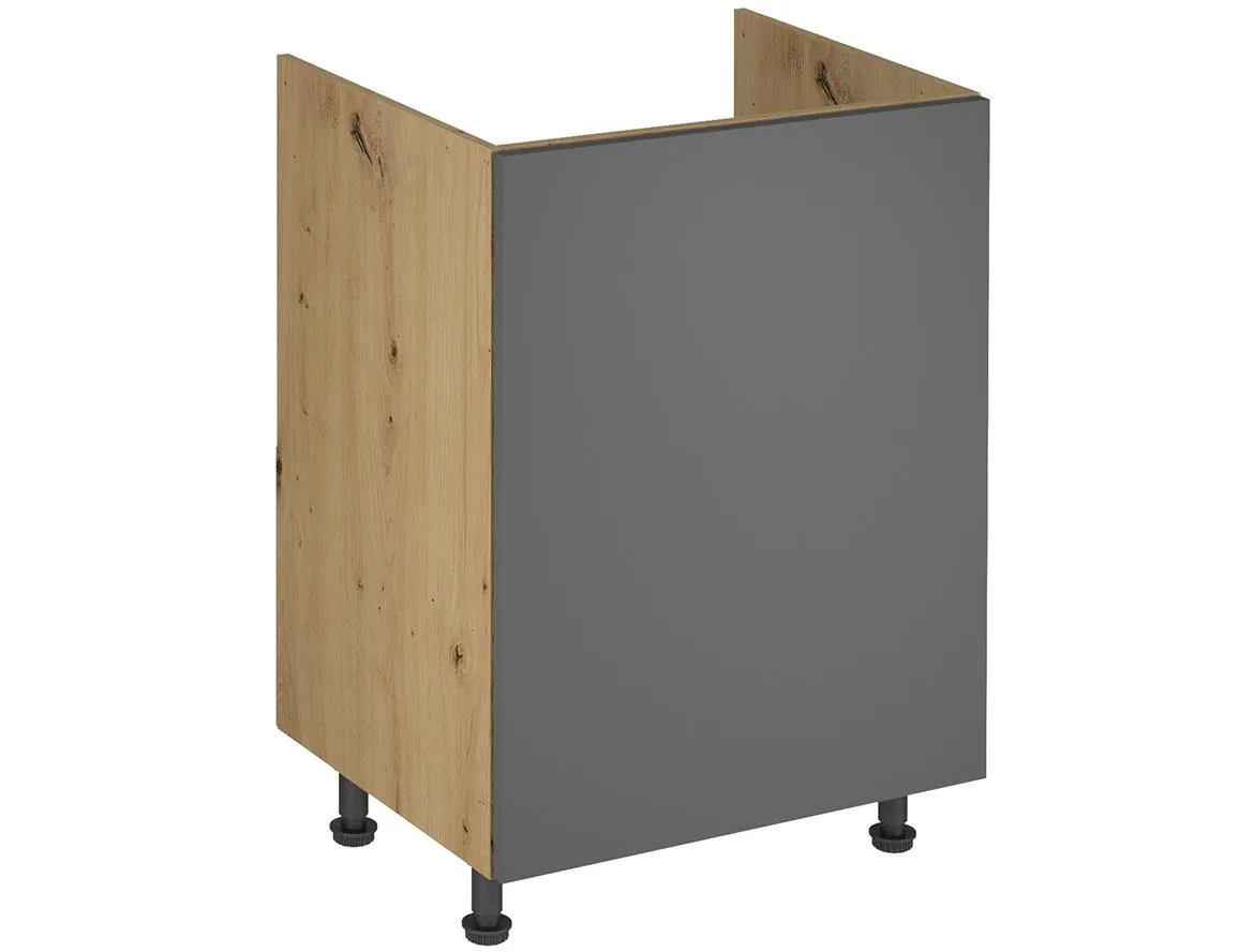 Langen d60z kuhinjski element 1 vrata 60x47x82 cm natur (artisan hrast)/sivi