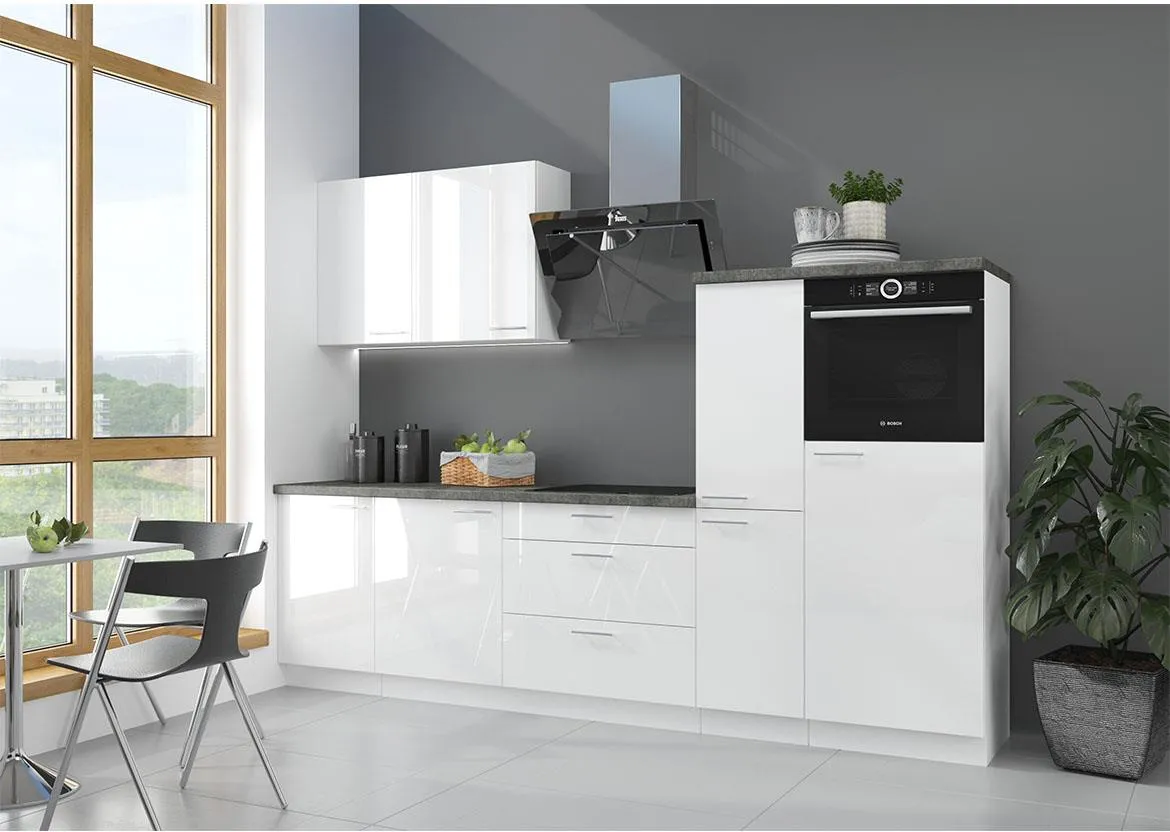 Lara 280 blok kuhinja bez aparata  280x52x210 cm bela