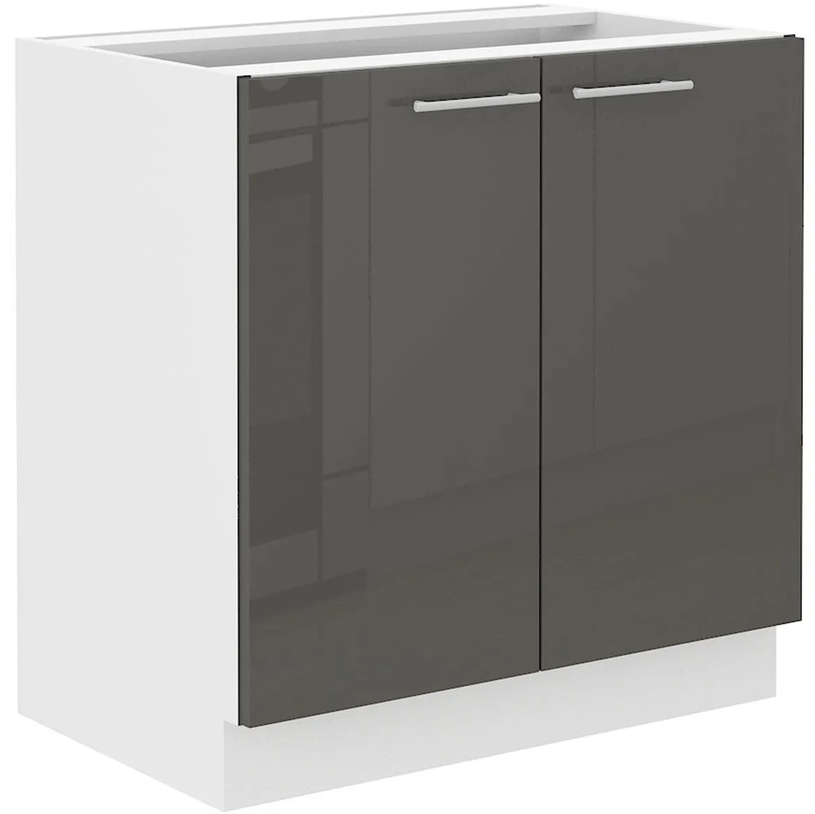 Lara 2f Bb kuhinjski element 2 vrata 80x52x82 cm beli/sivi sjaj
