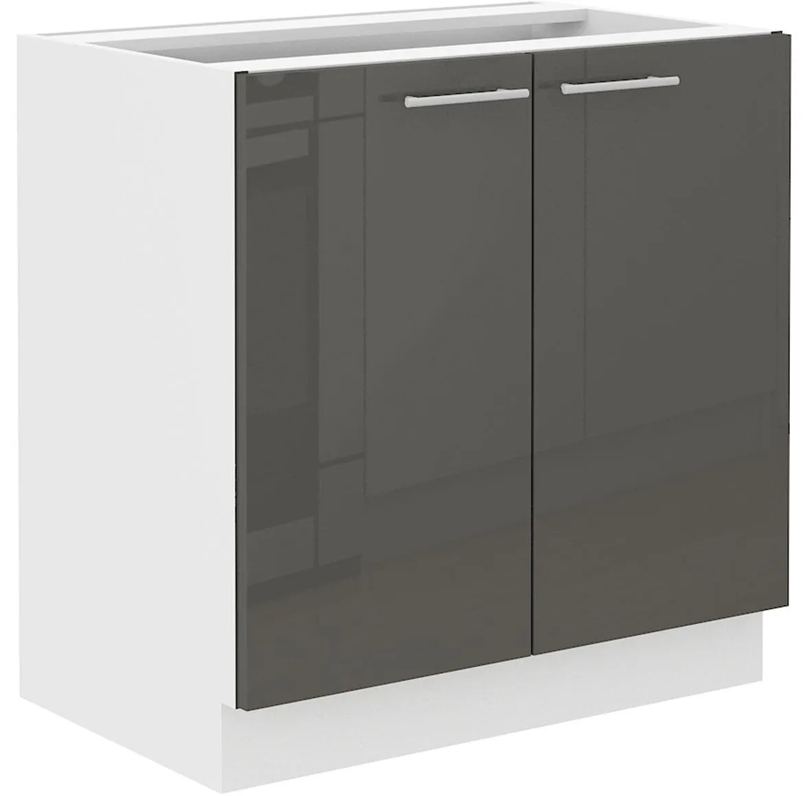 Lara 2f Bb kuhinjski element 2 vrata 80x52x82 cm beli/sivi sjaj