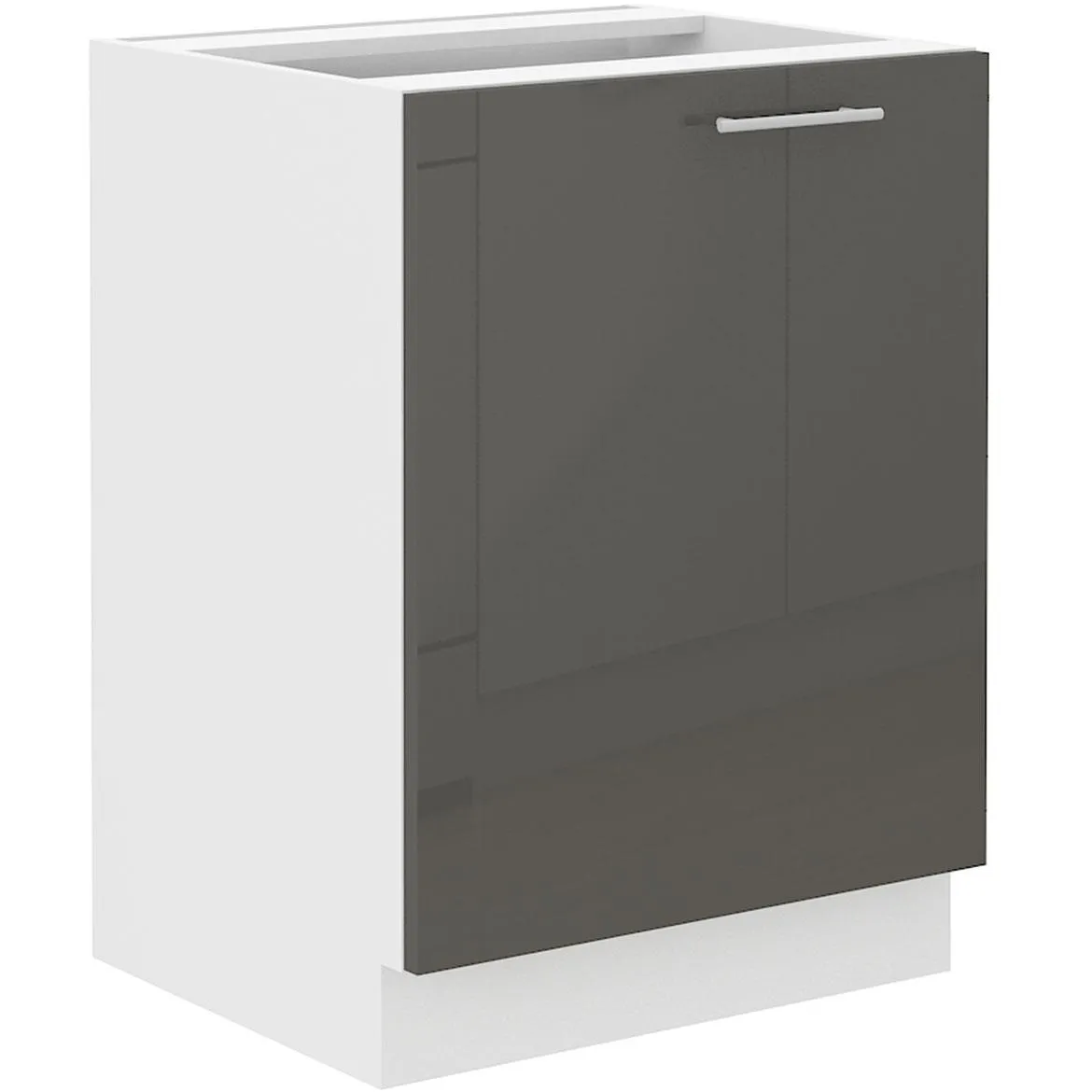 Lara 60d 1f Bb kuhinjski element 1 vrata 60x52x82 cm beli/sivi sjaj